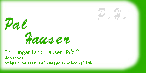 pal hauser business card